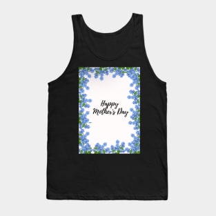 Mothers day blue flower design Tank Top